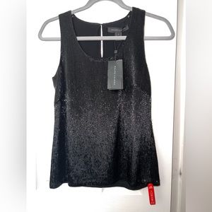 Ralph Lauren Black Label Black Hand Beaded Top, Size 0, NWT